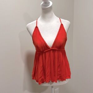 Abercrombie & Fitch red-orange v-neck tank